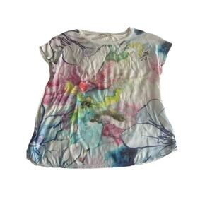 Soft Surroundings Multicolor Watercolor Design Shirt Sz. XL